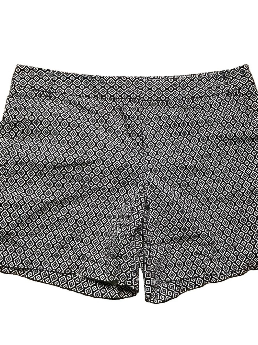 Women’s Counterparts Black White Geometric Shorts Size 16